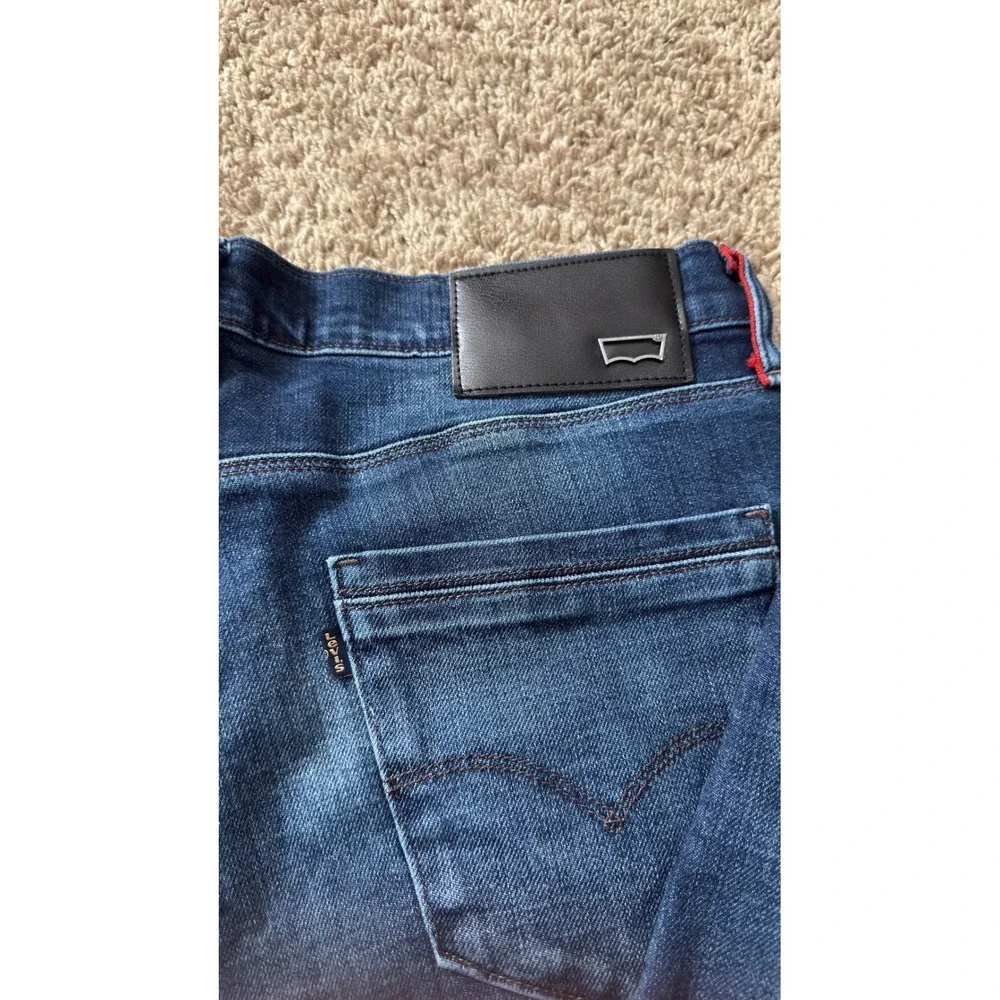 Levis Premium 511 Slim Fit Mens Jeans Dark Wash Denim 34x29‎ Redloop